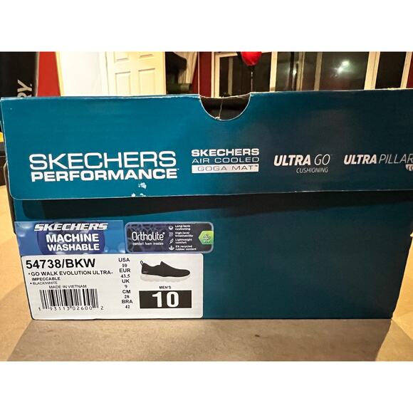Skechers Men's Performance Go Walk Evolution Ultra Immpecable Shoe 10 Black - Picture 7 of 13